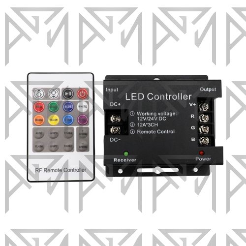 کنترلر RGB ریموت دار 36 آمپر (24 کلید)