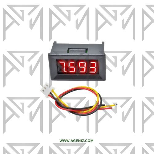 ماژول ولت متر DC | 0.36 INCH | RED | 0-100V