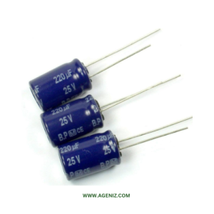 خازن 220uF 25V