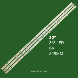بک لایت 32 اینچ فیلیپس همه کاره 8 ال ای دی 6ولتی