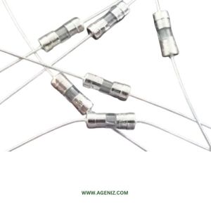 فیوز شیشه‌ای سیم دار 3.15 آمپر 250 ولت سایز 3.6x10