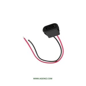  جک مادگی گرد سیم دار کوچک TYPE-C