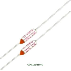 فیوز حرارتی 135 درجه سانتی گراد 10 آمپر TF135