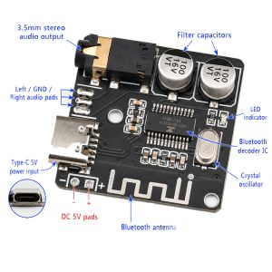 ماژول گیرنده صوت بلوتوث VHM-314 TYPE-C
