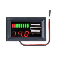 ماژول نمایشگر شارژ باتری 12-60 ولت + پورت USB شارژ
