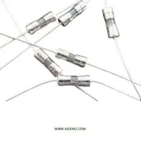 فیوز شیشه‌ای سیم دار 3.15 آمپر 250 ولت سایز 3.6x10