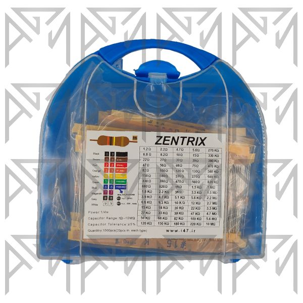پک رنج مقاومت 1500 عددی 1/4 وات 5 درصد ZENTRIX