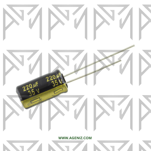خازن 220uF 35V