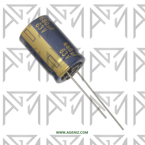 خازن 680uF 63V