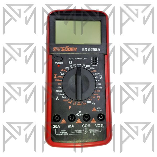 مولتی متر دیجیتال SUOER SD9208A