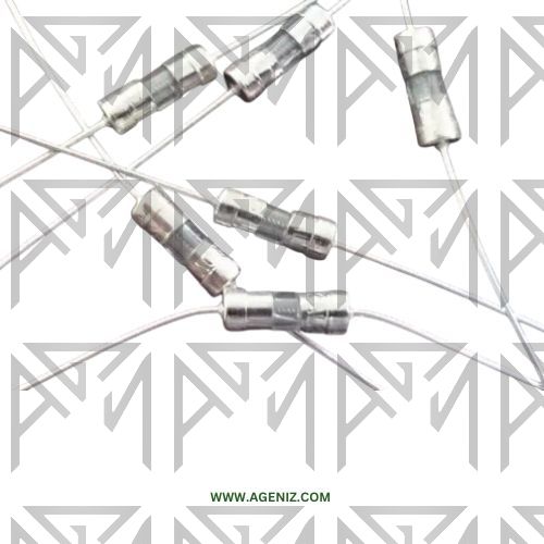 فیوز شیشه‌ای سیم دار 3.15 آمپر 250 ولت سایز 3.6x10