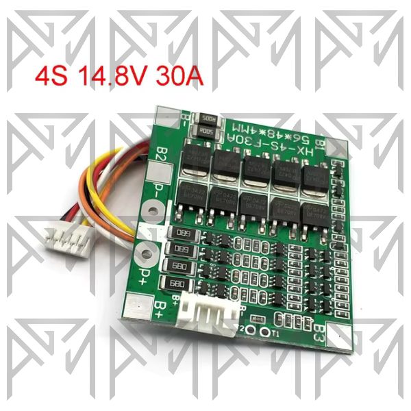 ماژول محافظ و بالانسر شارژ باتری HX-4S-F30A GREEN | 4 CELL | 30A