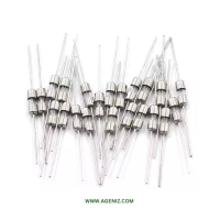 فیوز شیشه‌ای سیم دار 1 آمپر 250 ولت سایز 3.6x10